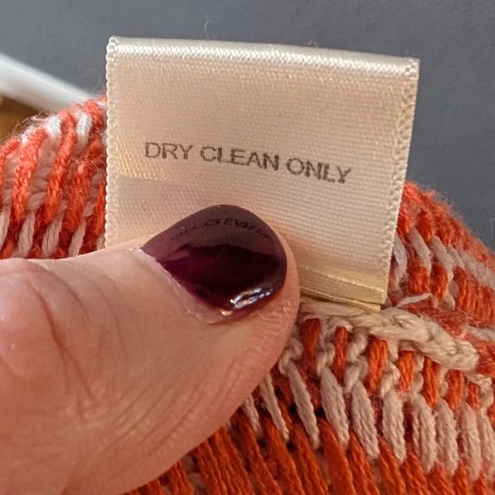 Willow and Clay Orange and Cream Knit Sweater Sz M - Picture 6 of 8